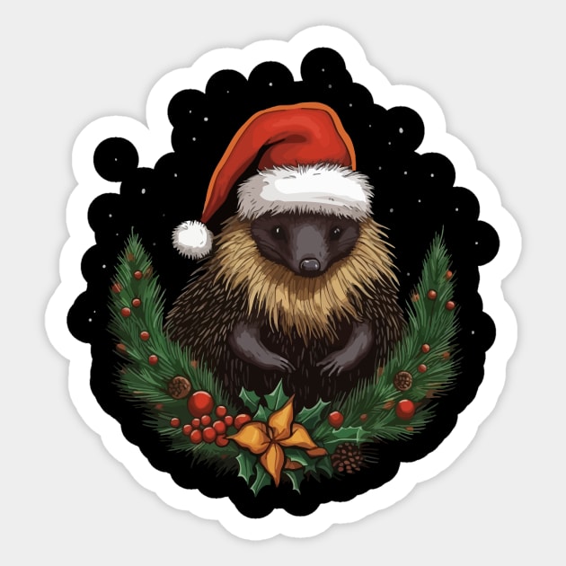 Echidna Christmas Sticker by JH Mart